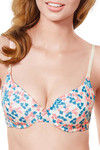Amante Floral Printed Underwired T-Shirt Bra- Cream — thumbnail 4